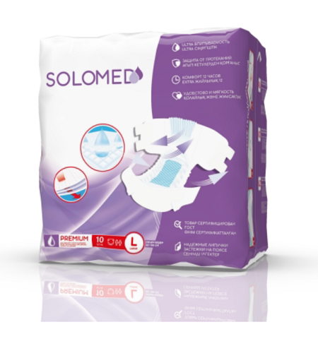 Подгузники для взрослых Solomed Premium р.L 10 шт