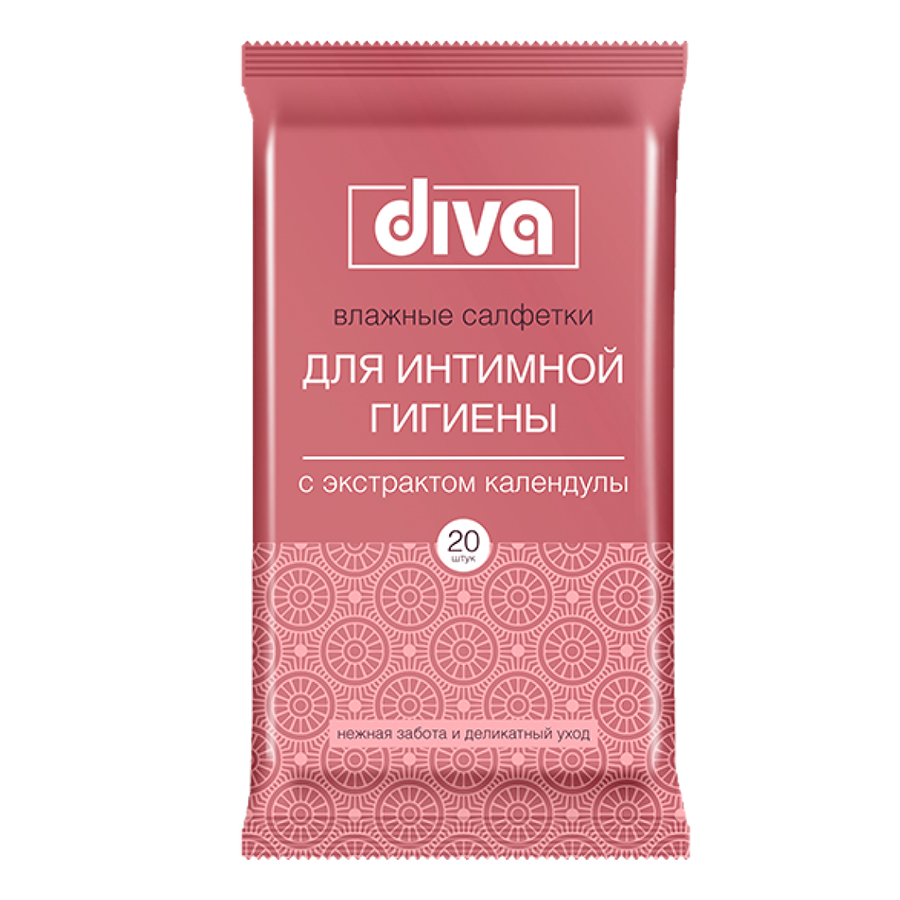 diva Салфетки влажные для интимной гигиены  20 шт.