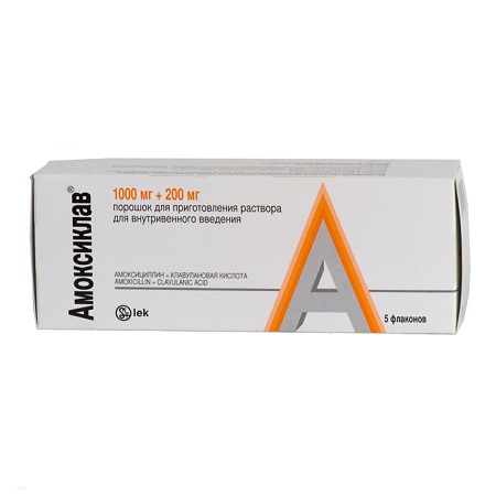 порошок для приготовления раствора для внутривенного введения 1000 мг+200 мг флакон 5 шт.