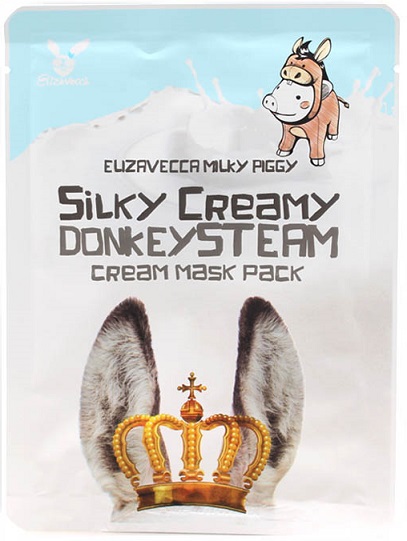 тканевая с паровым кремом из молока ослиц silky creamy donkey steam cream mask pack 1 шт.