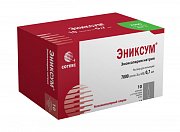 Эниксум раствор для инъекций 7000 анти-Ха МЕ 0,7 мл шприц 10 шт. Эниксум раствор для инъекций 7000 анти-Ха МЕ 0,7 мл шприц 10 шт.