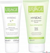 Uriage Hyseac Набор Эмульсия К18 + Гель очищающий 40 мл + 50 мл
