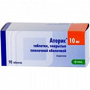 Аторис таблетки покрытые пленочной оболочкой 10 мг 90 шт. Аторис