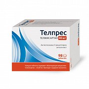 Телпрес таблетки 40 мг 98 шт. Телпрес таблетки 40 мг 98 шт.
