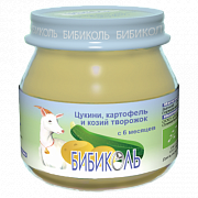 Бибиколь Пюре Цукини, картофель и козий творожок с 6 мес. 80 г