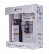Vichy Промо набор Dercos Nutrients Nutri Protein Шампунь 100 мл+подарок Резинка-браслет 3 шт.