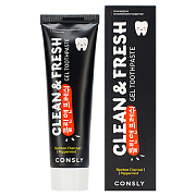 Consly Clean&Fresh Гелевая зубная паста с бамбуковым углем и перечной мятой 105г
