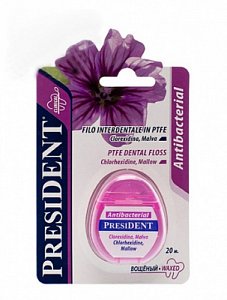 PresiDENT Зубная нить Antibacterial 20 м