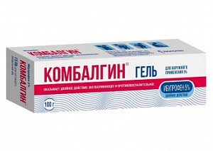 Комбалгин гель для наружного применения 5% туба 100 г