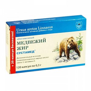 Сустамед Медвежий жир капсулы 0,3 г 120 шт. (БАД)