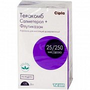Тевакомб аэрозоль для ингаляций 25 мкг 250 мкг 120 доз