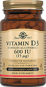Solgar Витамин D3 600 МЕ капсулы 60 шт. (БАД) Витамин Д3
