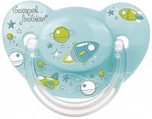 Canpol Babies Пустышка силиконовая 18+ Бирюзовый 22/555