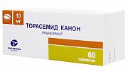 Торасемид Канон таблетки 10 мг 60 шт. Торасемид Канон таблетки 10 мг 60 шт.