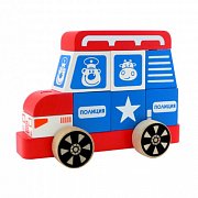 Alatoys Конструктор-каталка полицейская машина большая