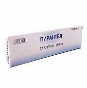 Пирантел таблетки 250 мг 3 шт. Пирантел таблетки 250 мг 3 шт.