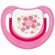 Pigeon Пустышка силиконовая Цветок красный с 4 мес.