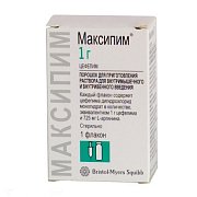 Максипим порошок для приготовления раствора для внутривенного и внутримышечного введения 1 г флакон 1 шт. Максипим порошок для приготовления раствора для внутривенного и внутримышечного введения 1 г флакон 1 шт.