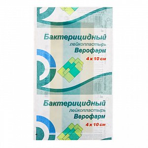 Лейкопластырь бактерицидный 4 см х 10 см Верофарм