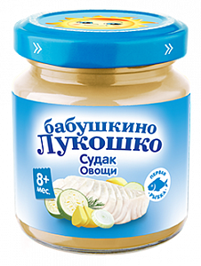 Бабушкино Лукошко Пюре Судак Овощи 100 г