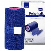 Peha-haft Бинт когезивный 4 м x 10 см синий самофиксирующийся без латекса Peha-haft Бинт когезивный
