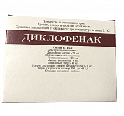 Диклофенак раствор для внутримышечного введения 25 мг мл ампулы 3 мл 10 шт. Диклофенак раствор для внутримышечного введения 25 мг мл ампулы 3 мл 10 шт.