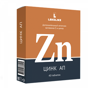 Цинк АП таблетки 0,3 г 40 шт. Леколайк (БАД)