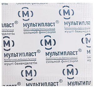 Лейкопластырь бактерицидный 3,8 см х 3,8 см сильной фиксации Мультиппласт