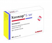 Конкор таблетки покрытые пленочной оболочкой 5 мг 90 шт. Конкор
