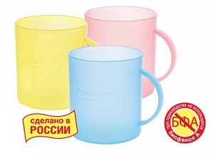 Курносики Кружка цветная с ручкой полипропилен 200 мл