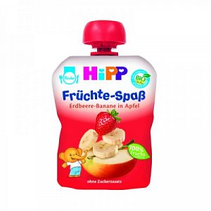 Hipp Пюре Яблоко/клубника/банан с 6 мес. 90 г
