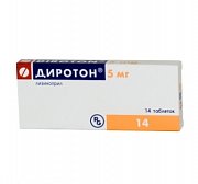 Диротон таблетки 5 мг 14 шт Диротон таблетки 5 мг 14 шт