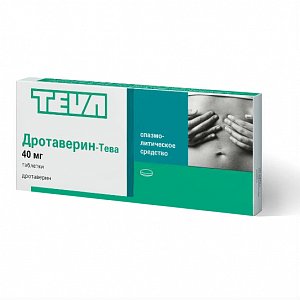 Дротаверин-Тева таблетки 40 мг 40 шт.