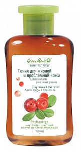 Green Mama Формула Тайги Тоник Брусника и Чистотел для жирной и проблемной кожи 300 мл