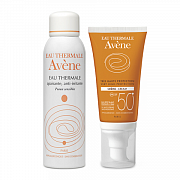 Avene Крем солнцезащитный SPF50+ 50 мл + подарок Термальная вода 150 мл Avene Крем солнцезащитный SPF50+ 50 мл + подарок Термальная вода 150 мл