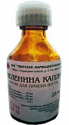 Зеленина капли для приема внутрь 25 мл Тверская ФФ Зеленина капли для приема внутрь 25 мл Тверская ФФ