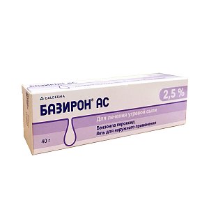 Базирон АС гель для наружного применения 2,5% туба 40 г