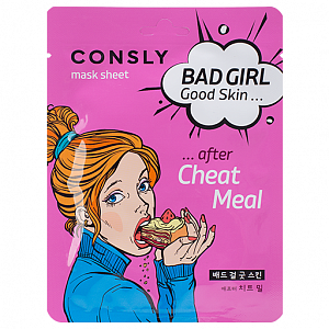 Consly Маска тканевая после читмила 23мл BAD GIRL-Good Skin