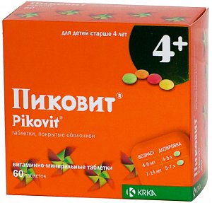 Пиковит 4+ таблетки покрытые облочкой 60 шт.