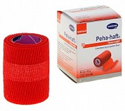 Peha-haft Бинт когезивный 4 м х 6 см красный самофиксирующийся без латекса Peha-haft Бинт когезивный