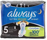 Always Прокладки Ultra secure night 6 шт.