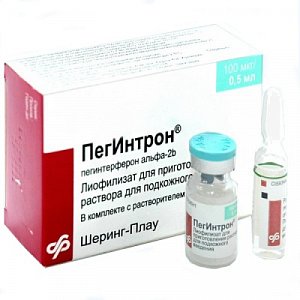 ПегИнтрон лиофилизат для приготовления раствора для инъекций 100 мкг 1 шт. в комплекте с растворителем