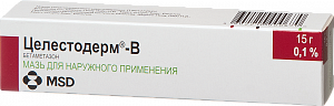 Целестодерм-В мазь для наружного применения 0,1% туба 15 г