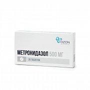 Метронидазол таблетки 500 мг 20 шт. Озон Метронидазол таблетки 500 мг 20 шт. Озон