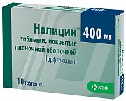 Нолицин таблетки покрытые пленочной оболочкой 400 мг 10 шт.