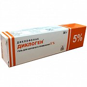 Диклоген гель для наружного применения 5% туба 30 г Диклоген гель для наружного применения 5% туба 30 г