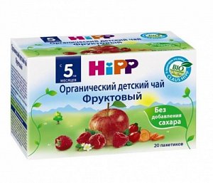 Hipp Чай органический фруктовый 5+ 5 мес.+ 40 г 20 фильтр-пакетов
