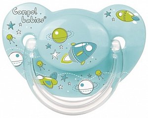 Canpol Babies Пустышка силиконовая ортодонтическая 0-6 мес. Бирюзовый 22/553