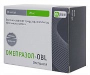 Омепразол-OBL капсулы 20 мг 28 шт. Омепразол-OBL капсулы 20 мг 28 шт.