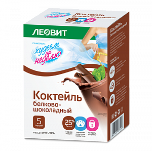 Худеем за неделю коктейль белково-шоколадный пакетики по 40 г 5 шт.